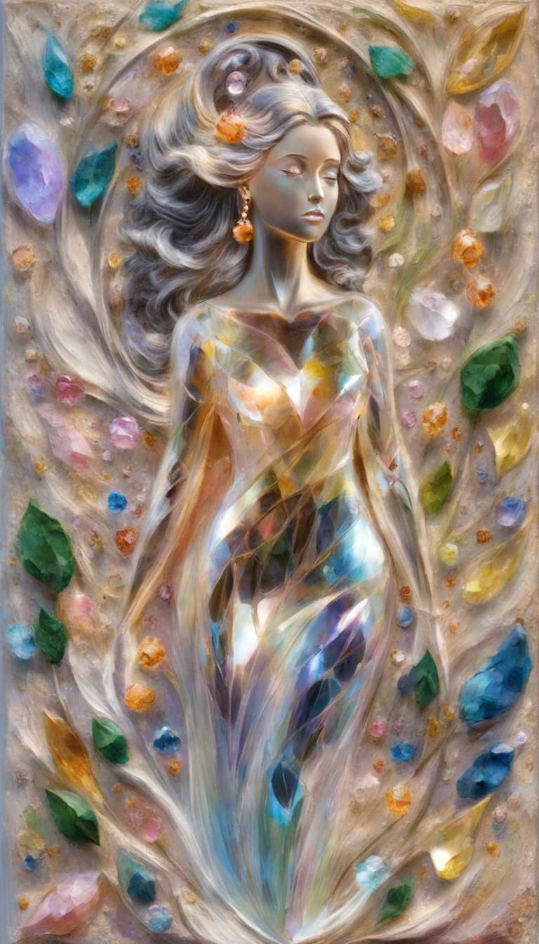 Crystal Motherhood as Impasto Painting