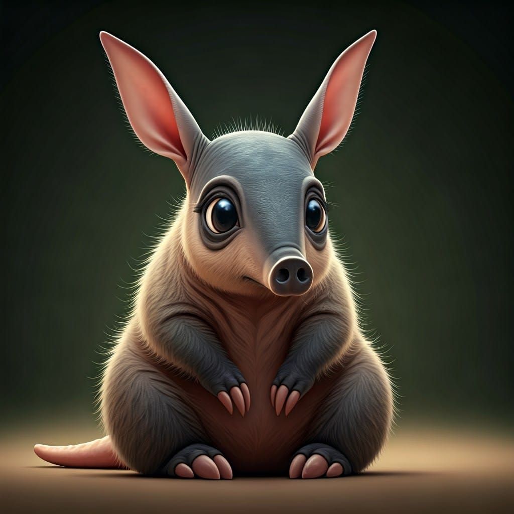 Quirky Ronald Searle-Inspired Cartoon of an Adorable Baby Aa...