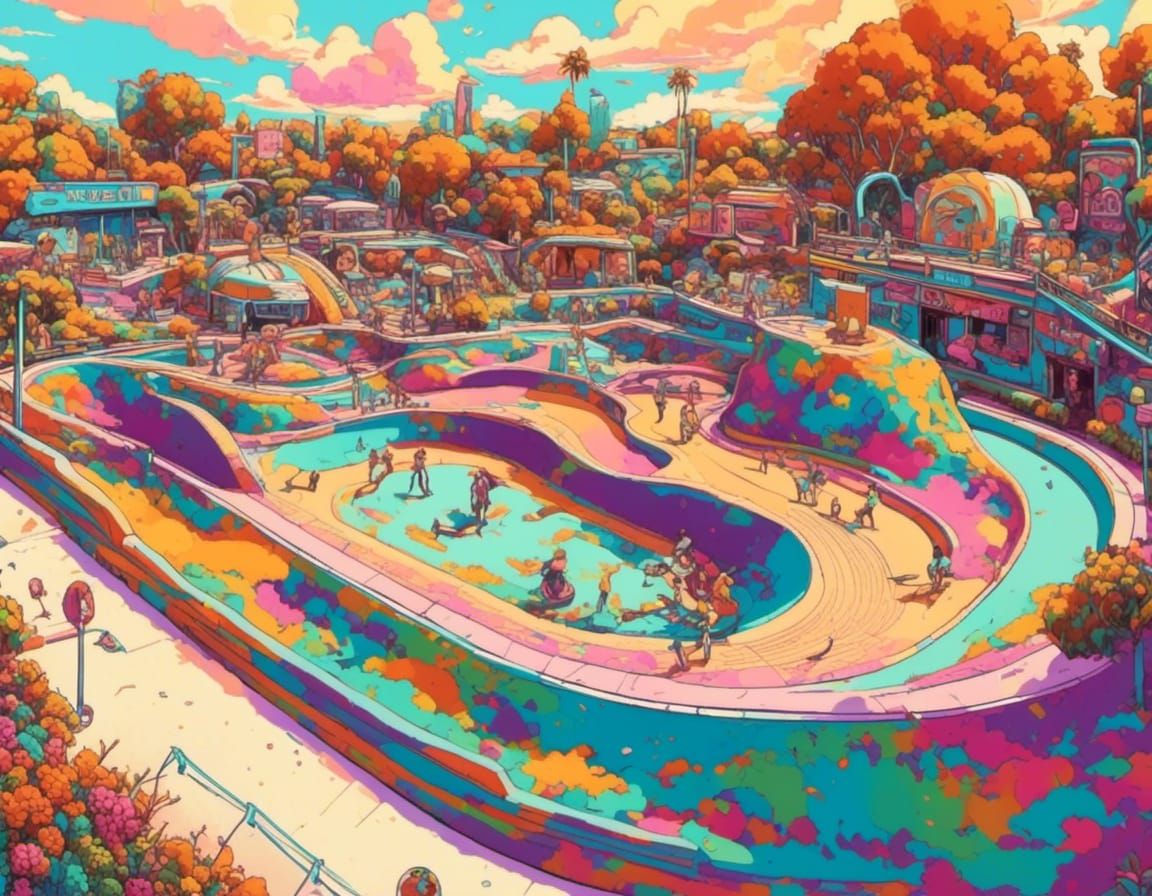 Psychedelic Skateboard Park