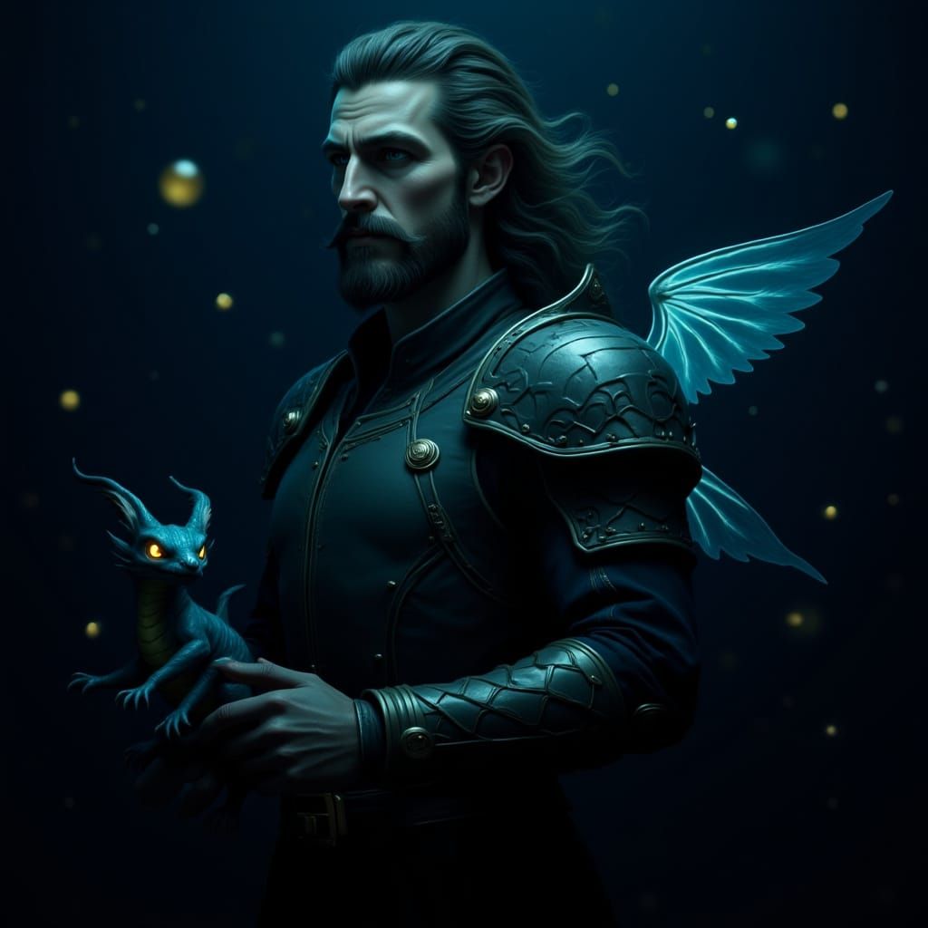 Underwater Sea Prince and Dragon Portrait