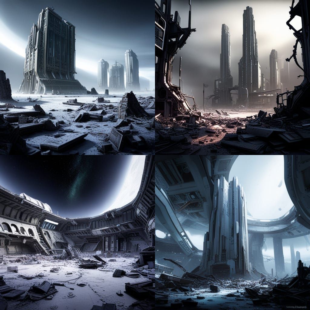 Haunting Ruins of a Sci-Fi Ecumenopolis