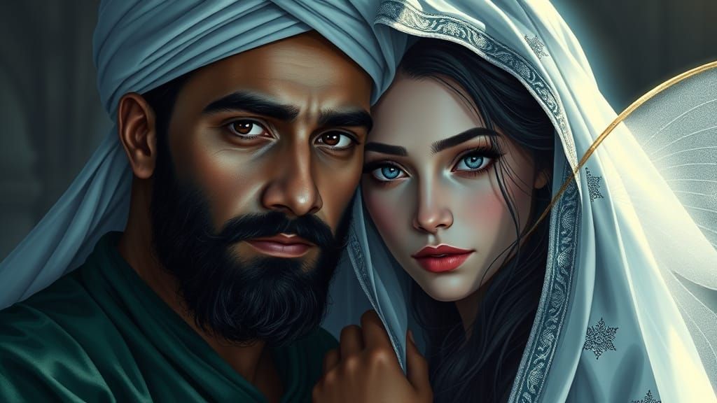 Ancient Style Portrait of Haji Jafar and Jameel in Tragic Mo...