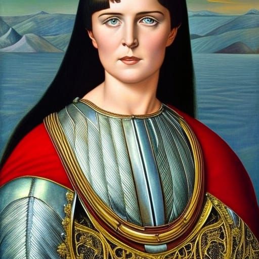 Louise Brooks as Joan of Arc Painting