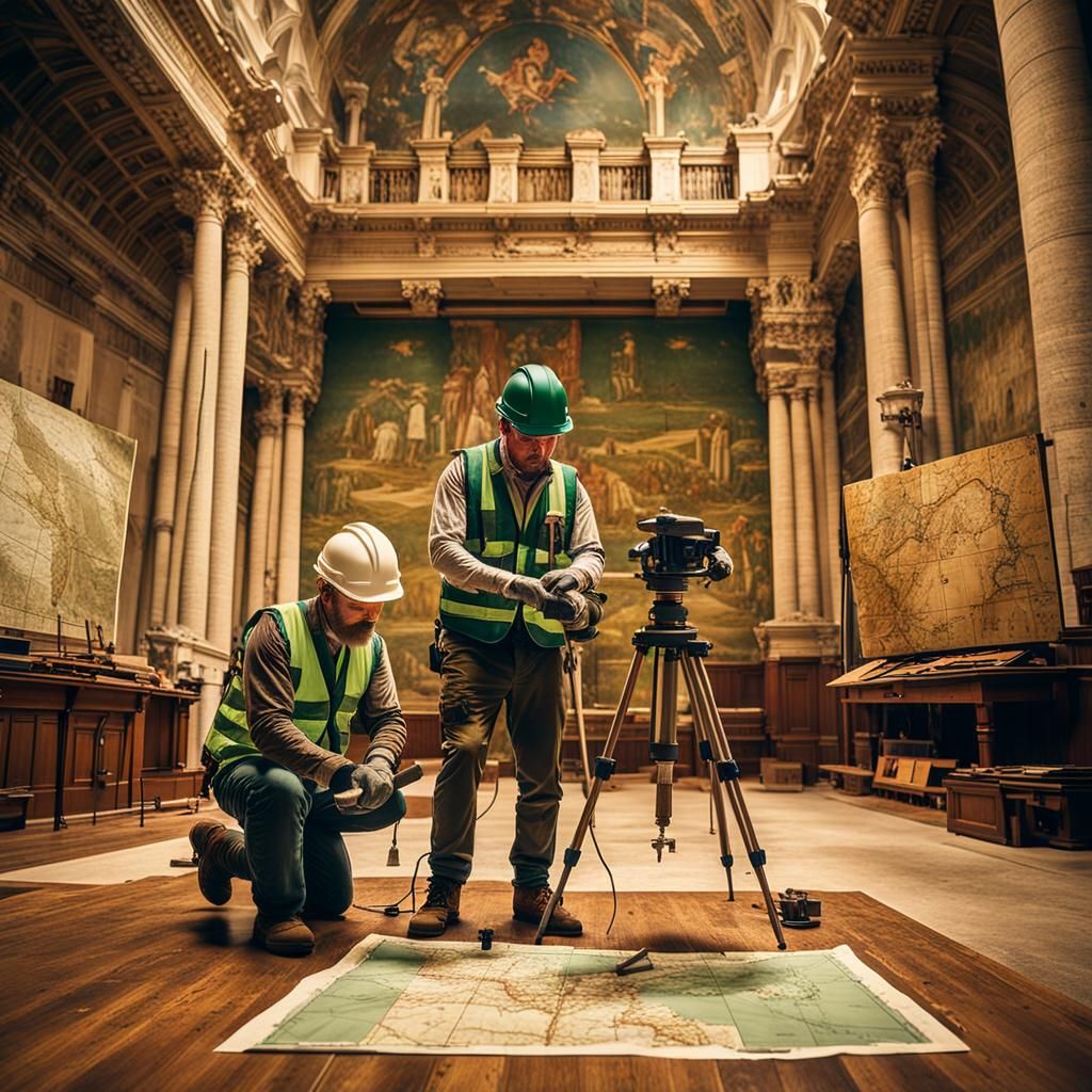 Geologists Core Drilling in Renaissance Hall