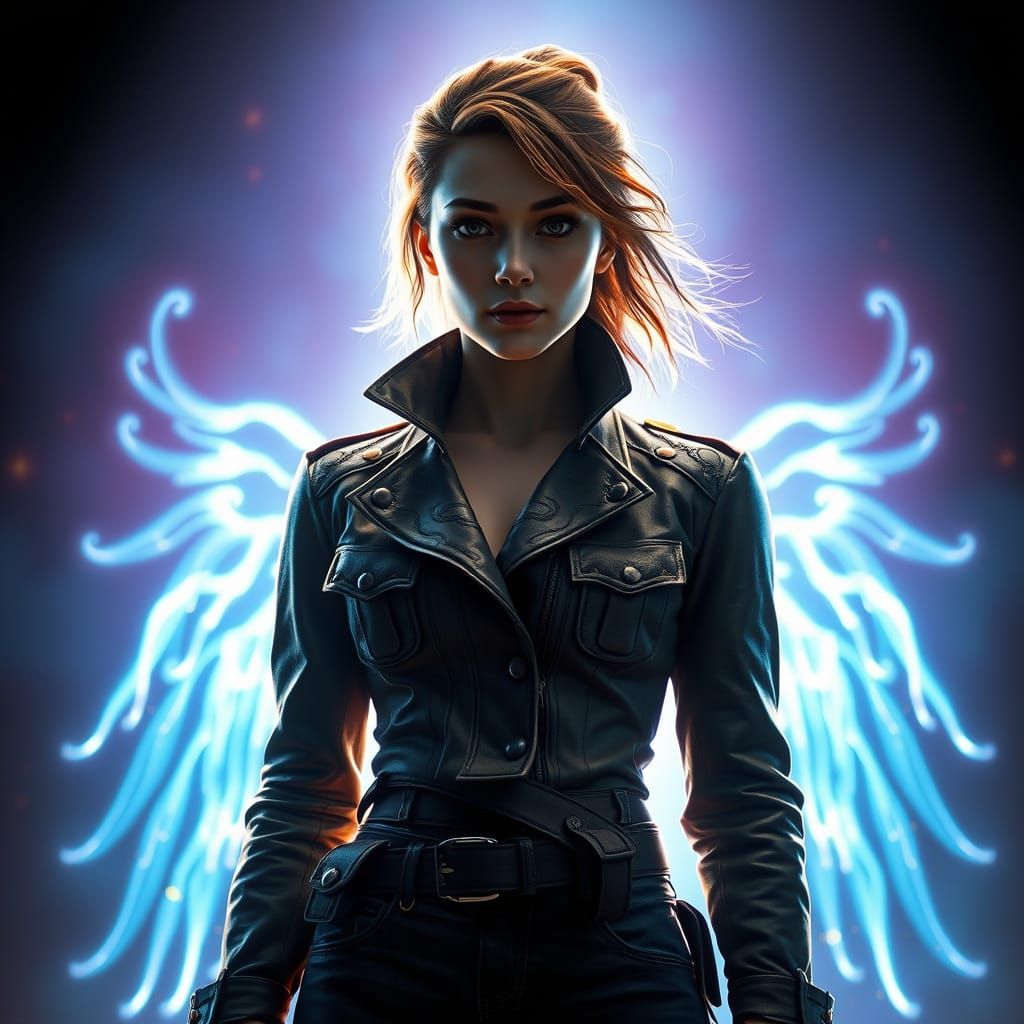 Young Adventurer Illuminated by Ethereal Glow