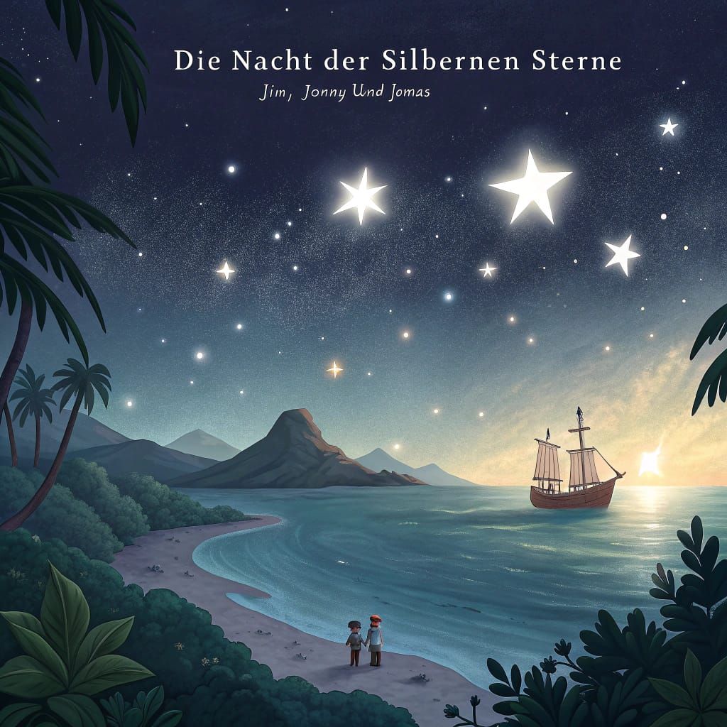 Tropical Island Night of Silver Stars
