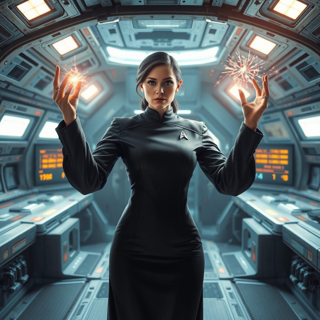Starfleet Woman Performs Mesmerizing Magic on Peregrine Spac...