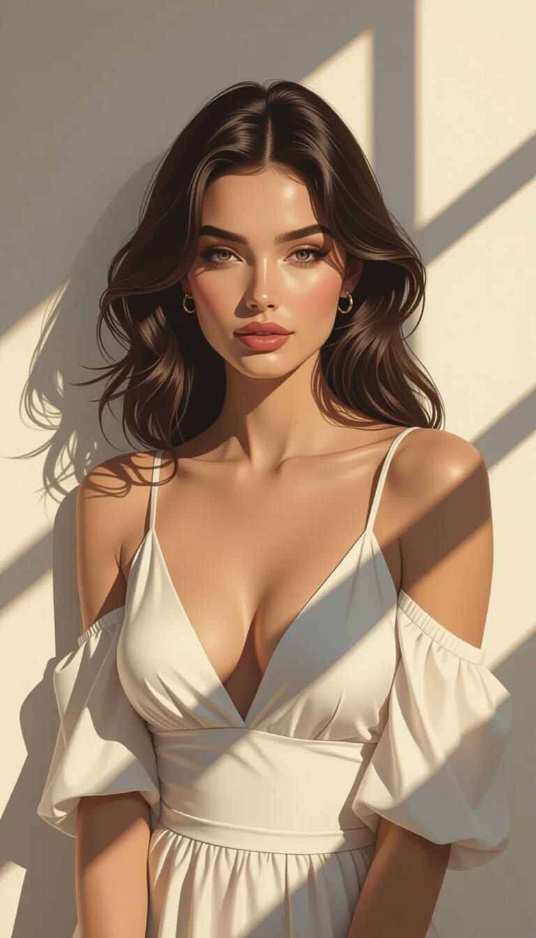 Chiaroscuro Portrait of Woman: Baroque Realism