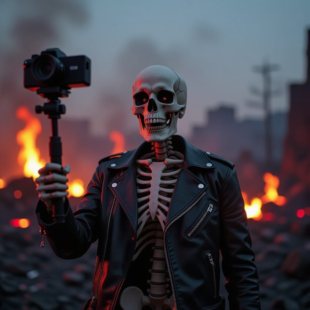 Skeleton Vlogging From Hell in 8K Detail
