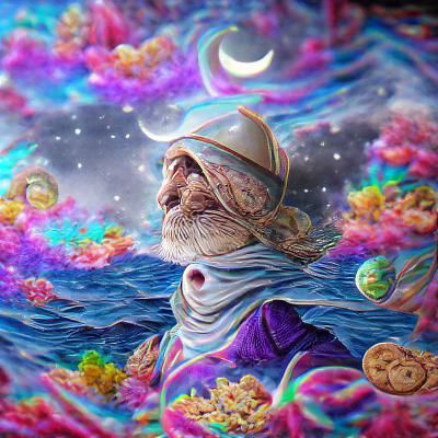 Holographic Cosmic Dreamscape by Pablo Amaringo