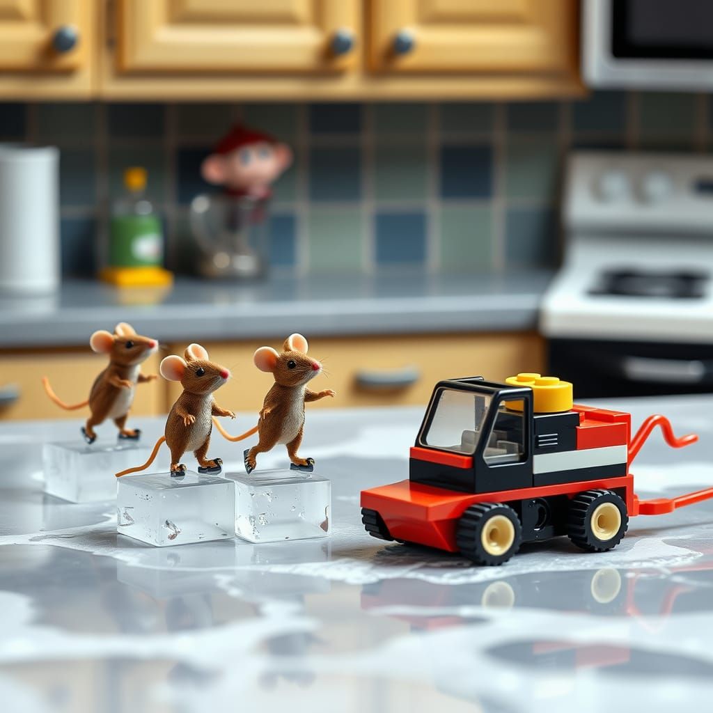 Miniature Winter Wonderland Scene