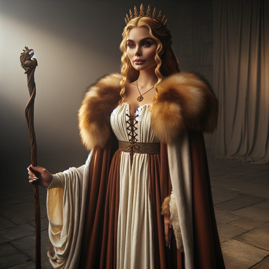 Lithuanian Goddess Indraja as Jupiter in Digital Painting