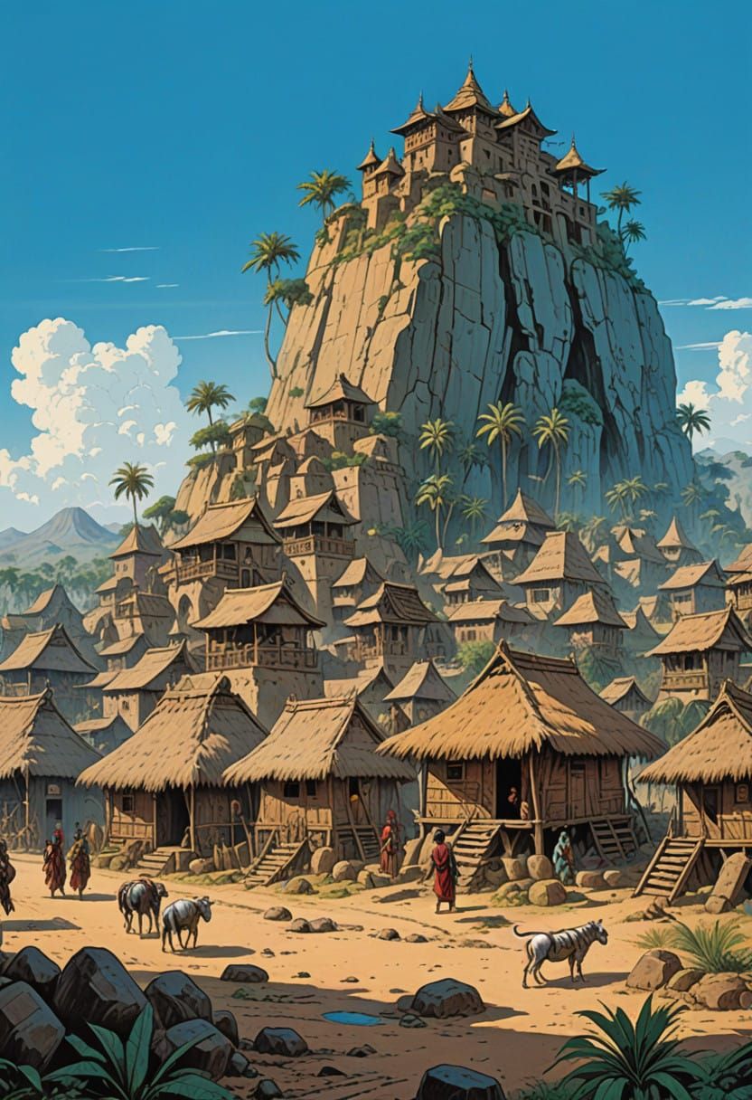 Ancient Exotic Castle in Cinematic Style