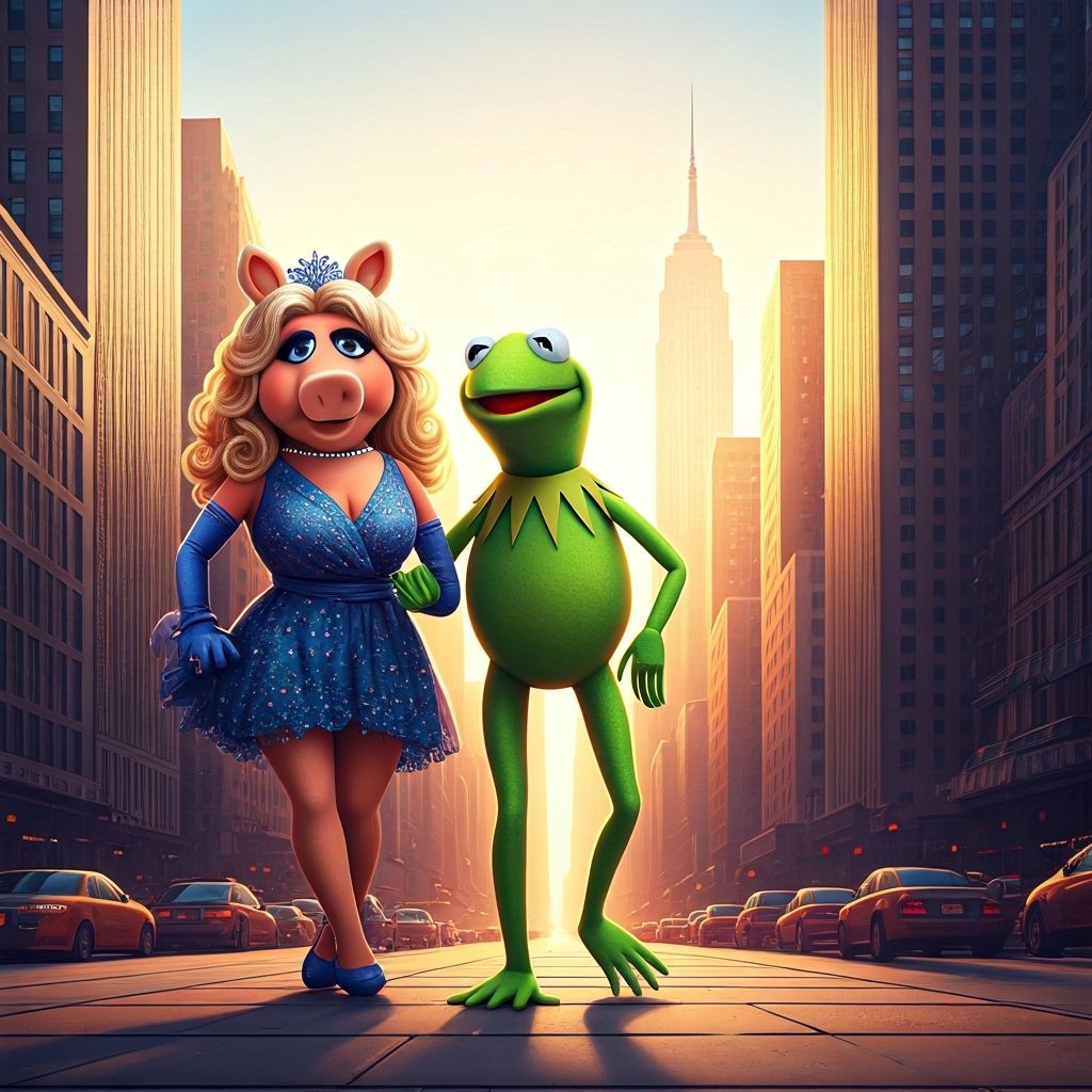 Kermit and Miss Piggy in Sunny New York City