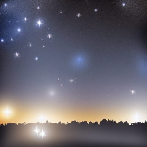 Luminous Starry Sky Digital Art