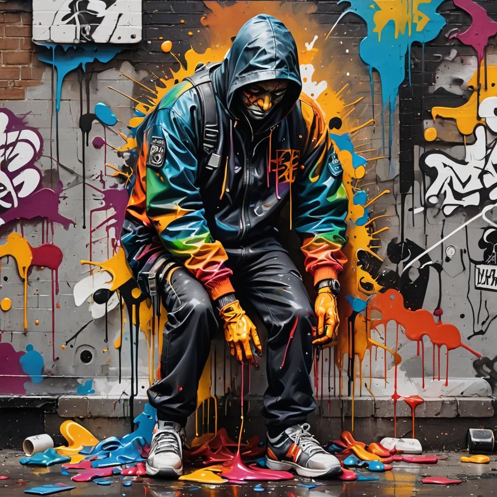 Graffiti Art: Victim in Lateral Safety Position