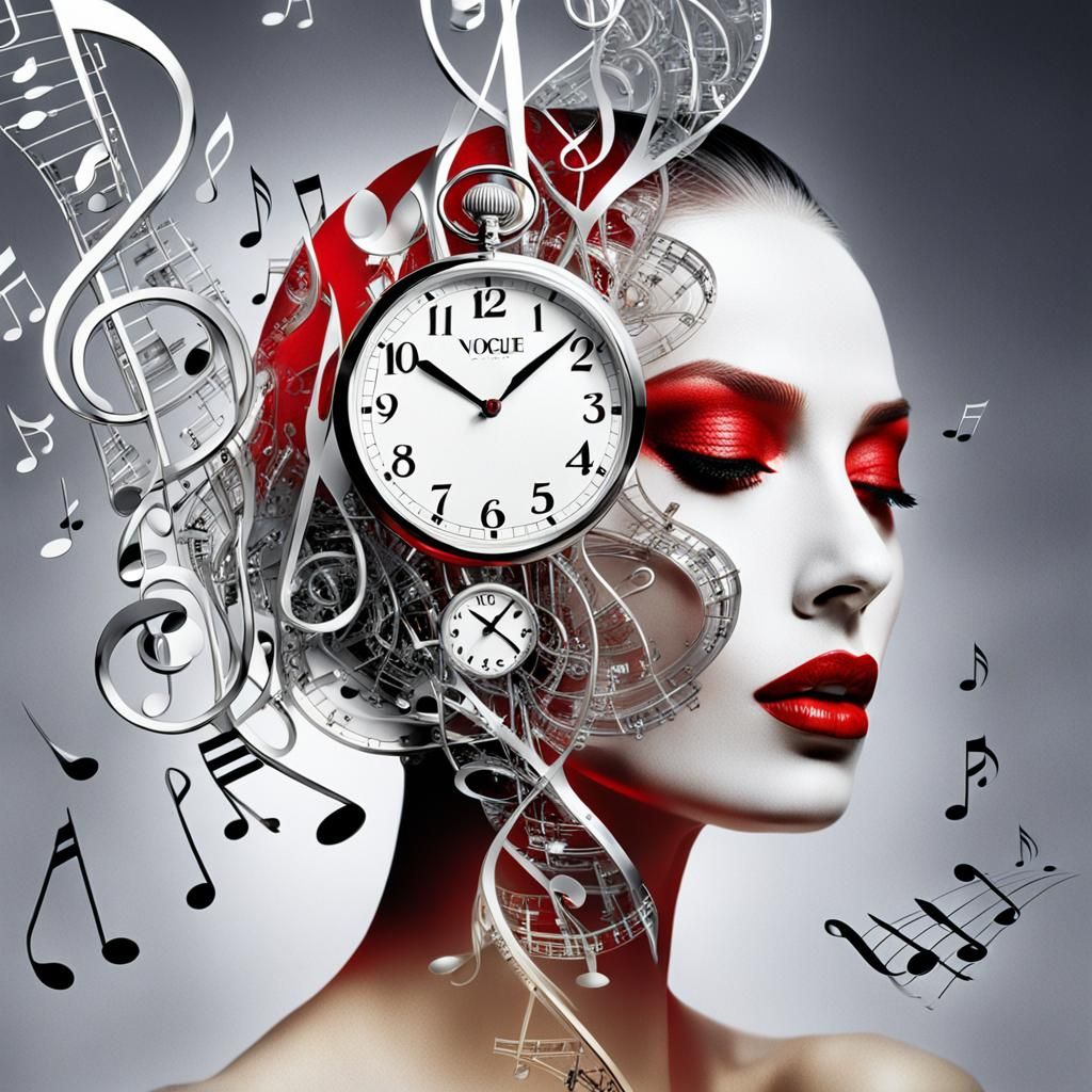 Surreal Double Exposure: High Fashion Music