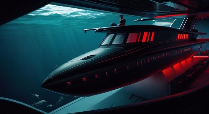 Vampire Submarine Pilot in Crimson and Black