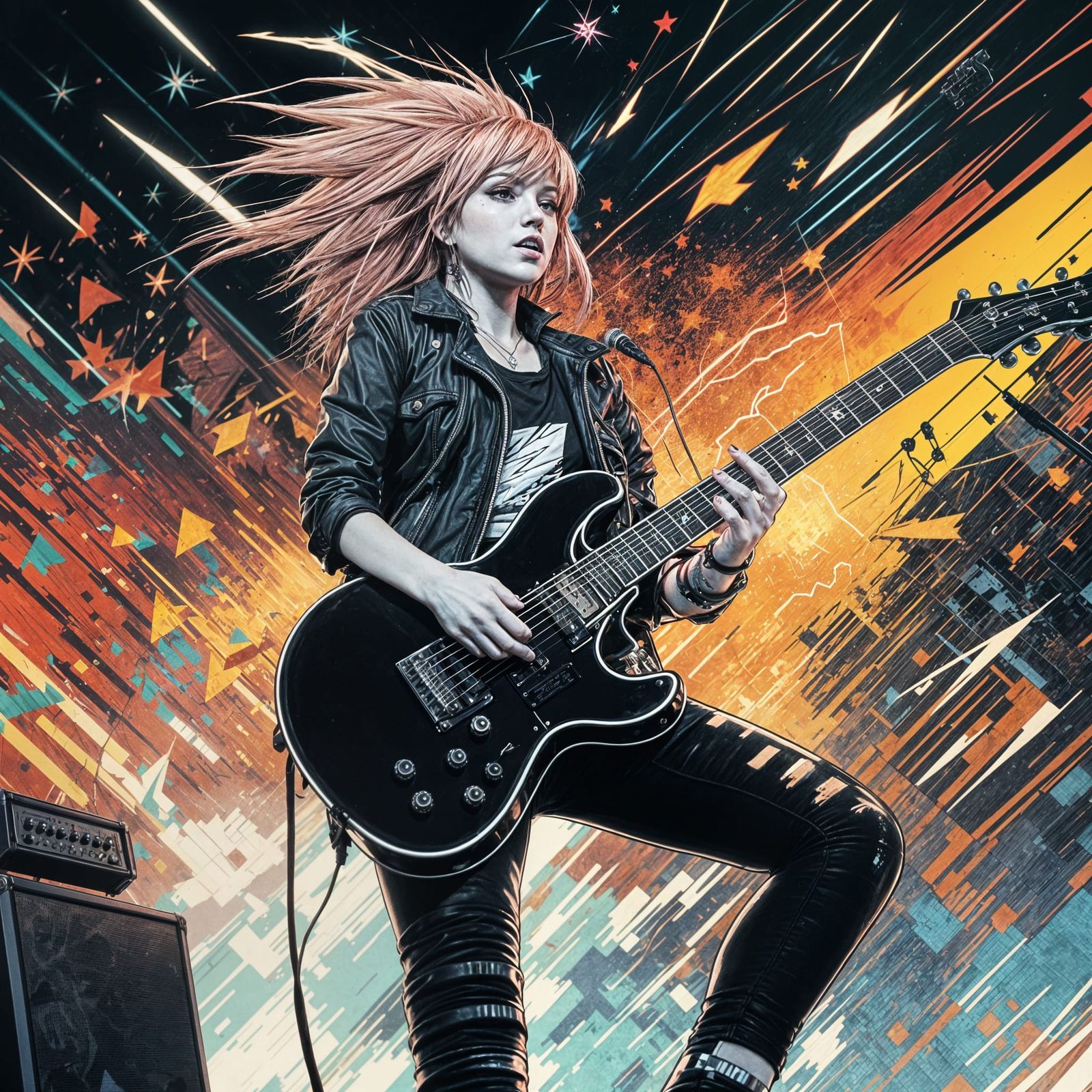 Anime Punk Rock Singer Shreds with Lightning