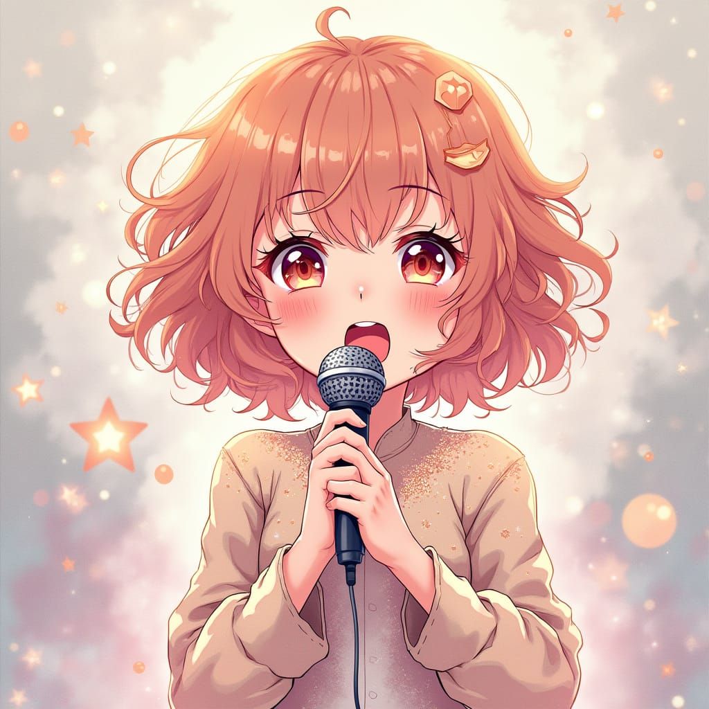 Anime Girl Shines in Whimsical Fantasy World