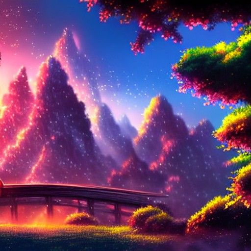 Fantasy Anime Landscape in Ghibli Style