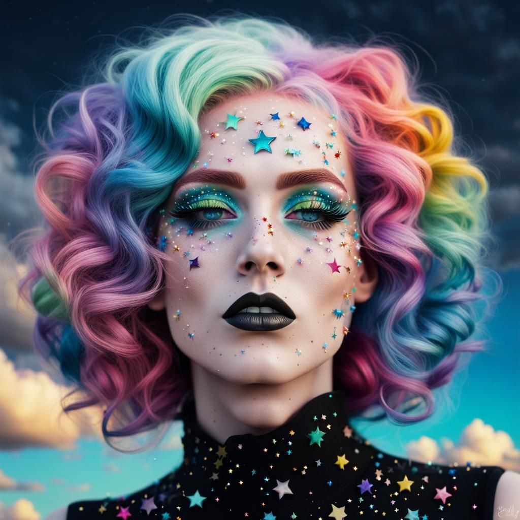 Candy Girl Portrait in Hyper-Realistic Digital Art