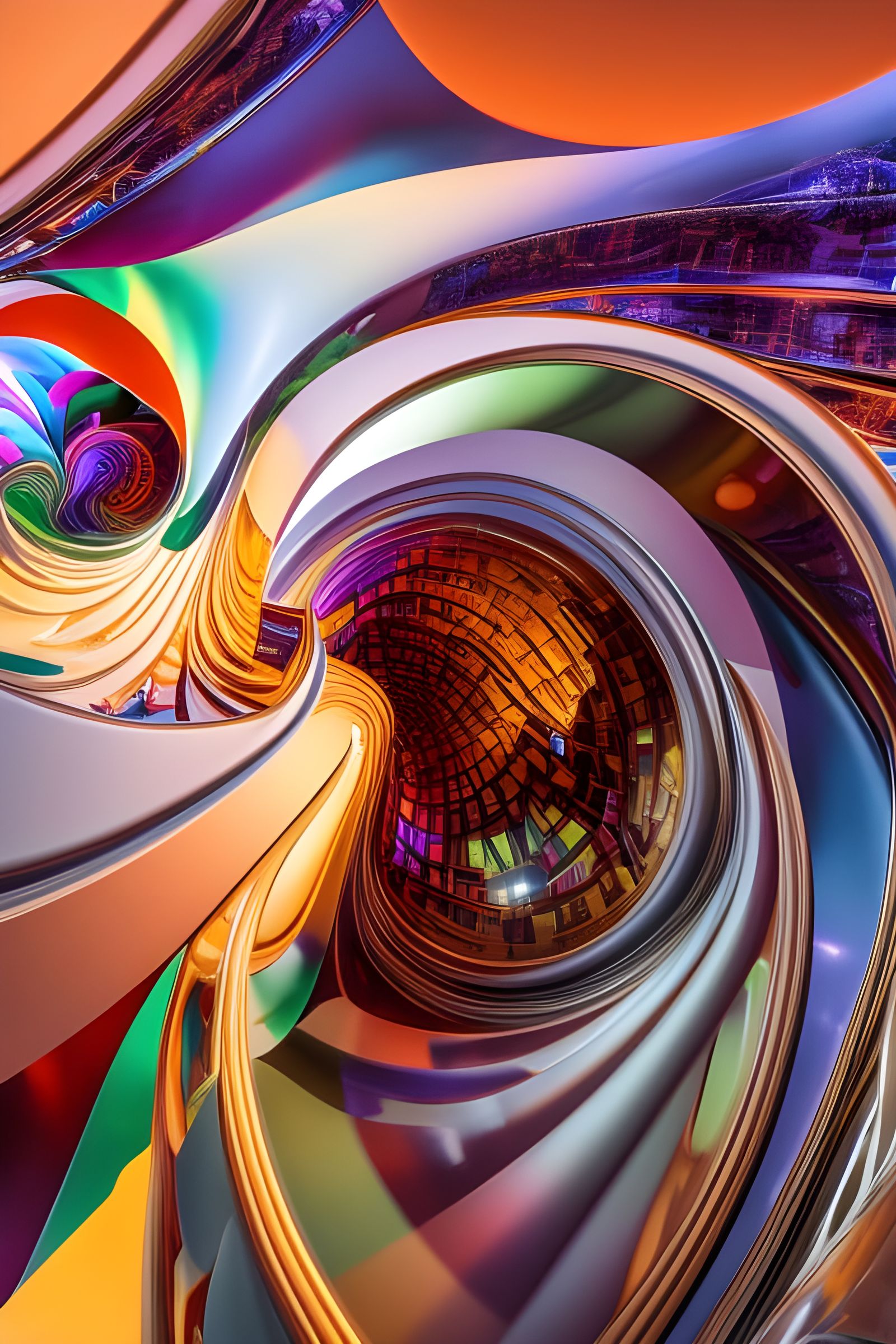 Geometric Abstract in Polychromatic Global Illumination