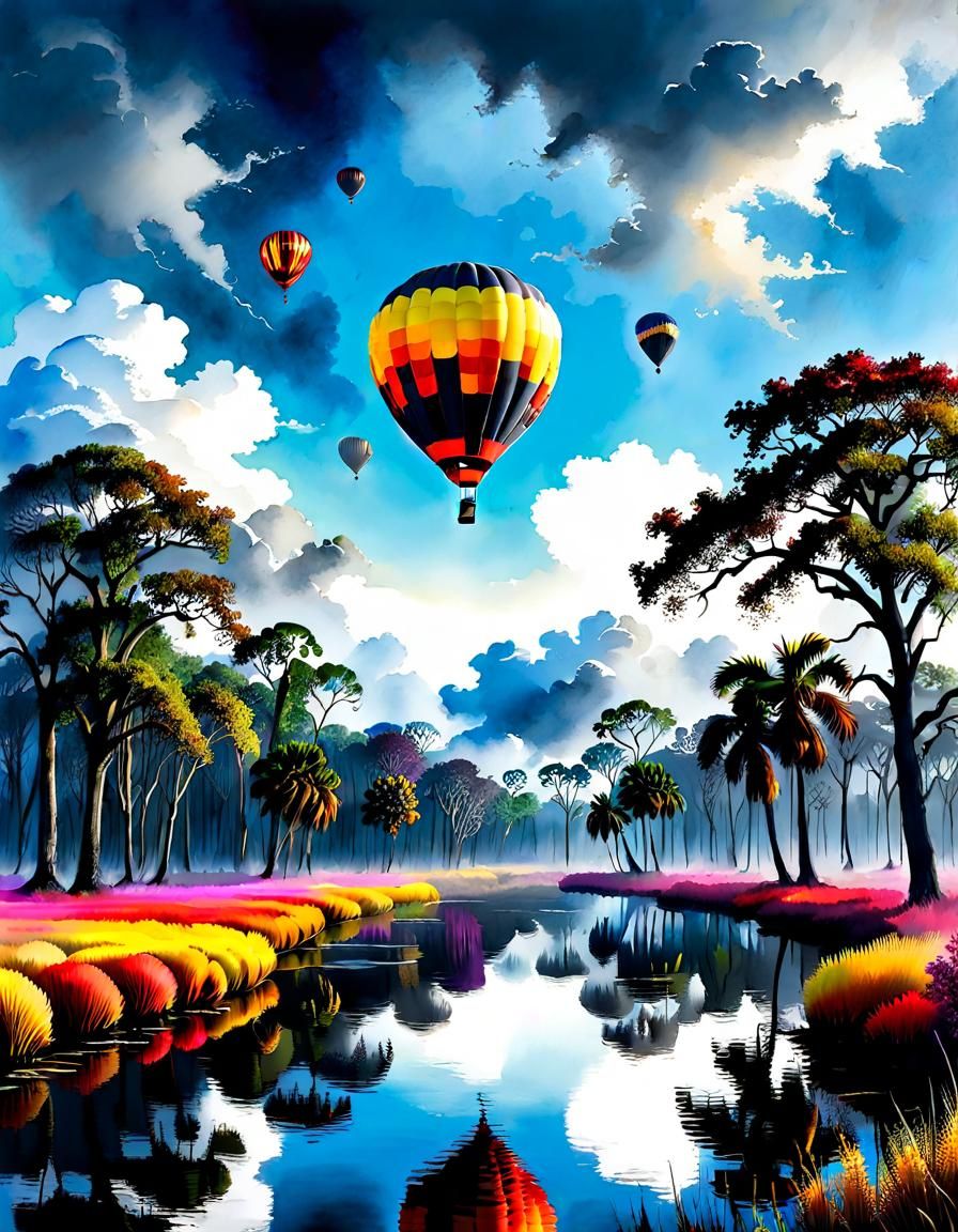 Hot Air Balloon Race over Florida, Highwaymen Style
