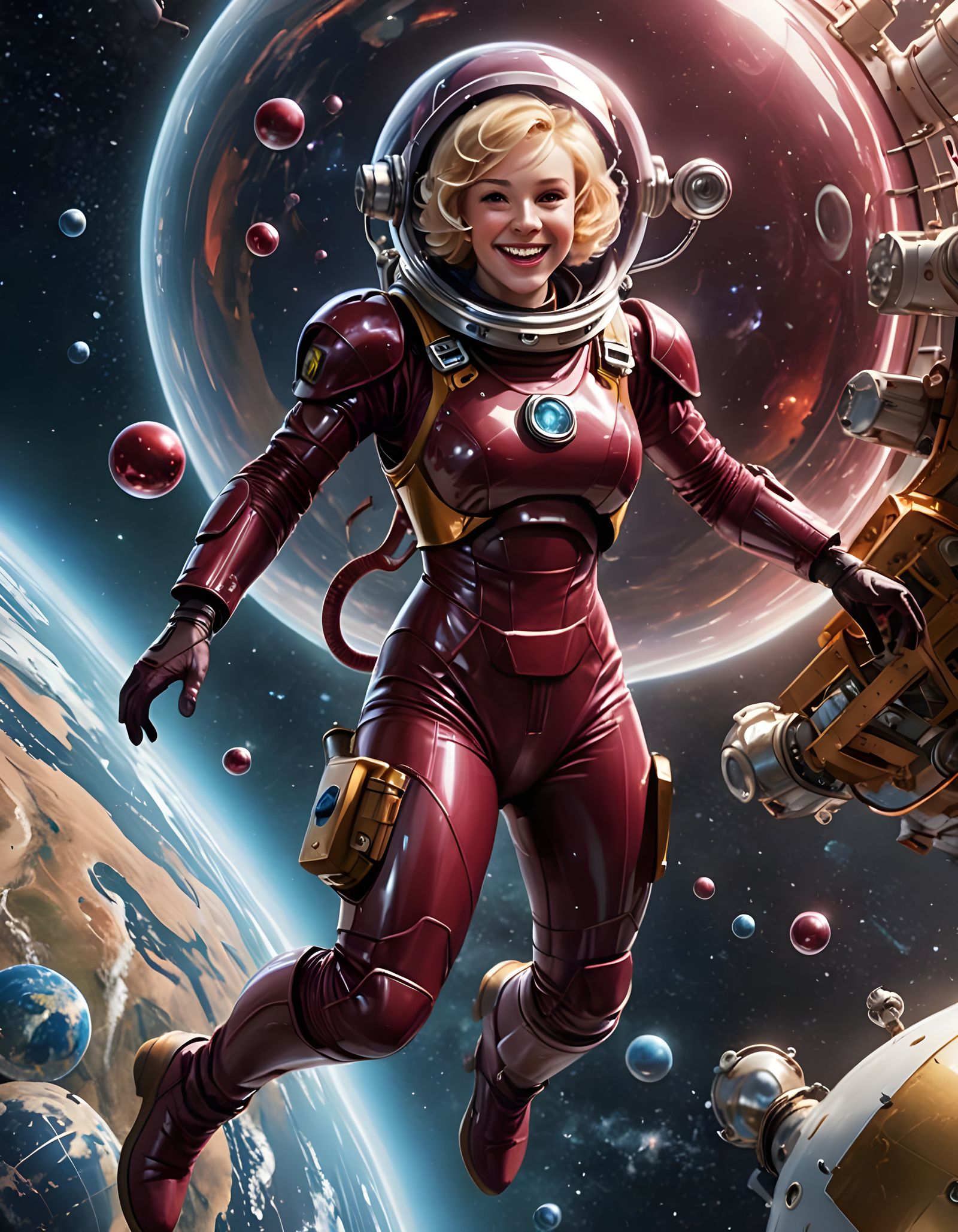 Astronaut Spacewalking in Earth Orbit in 8K