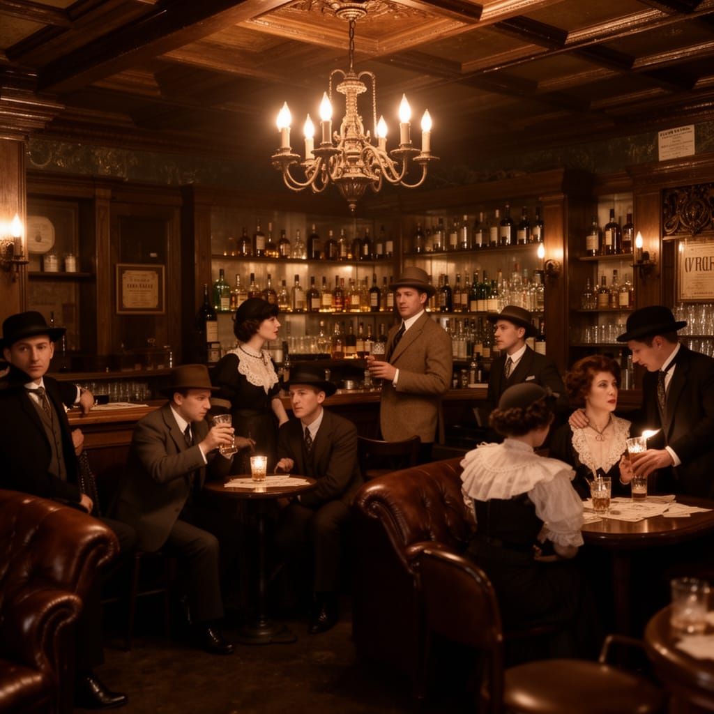 Authentic Prohibition Era Speakeasy Scene
