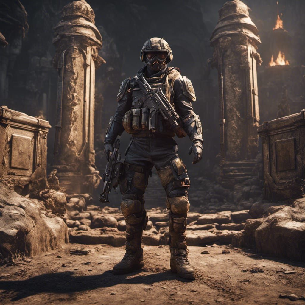 Soldiers Guarding Hell in Cinematic 3D Graphics