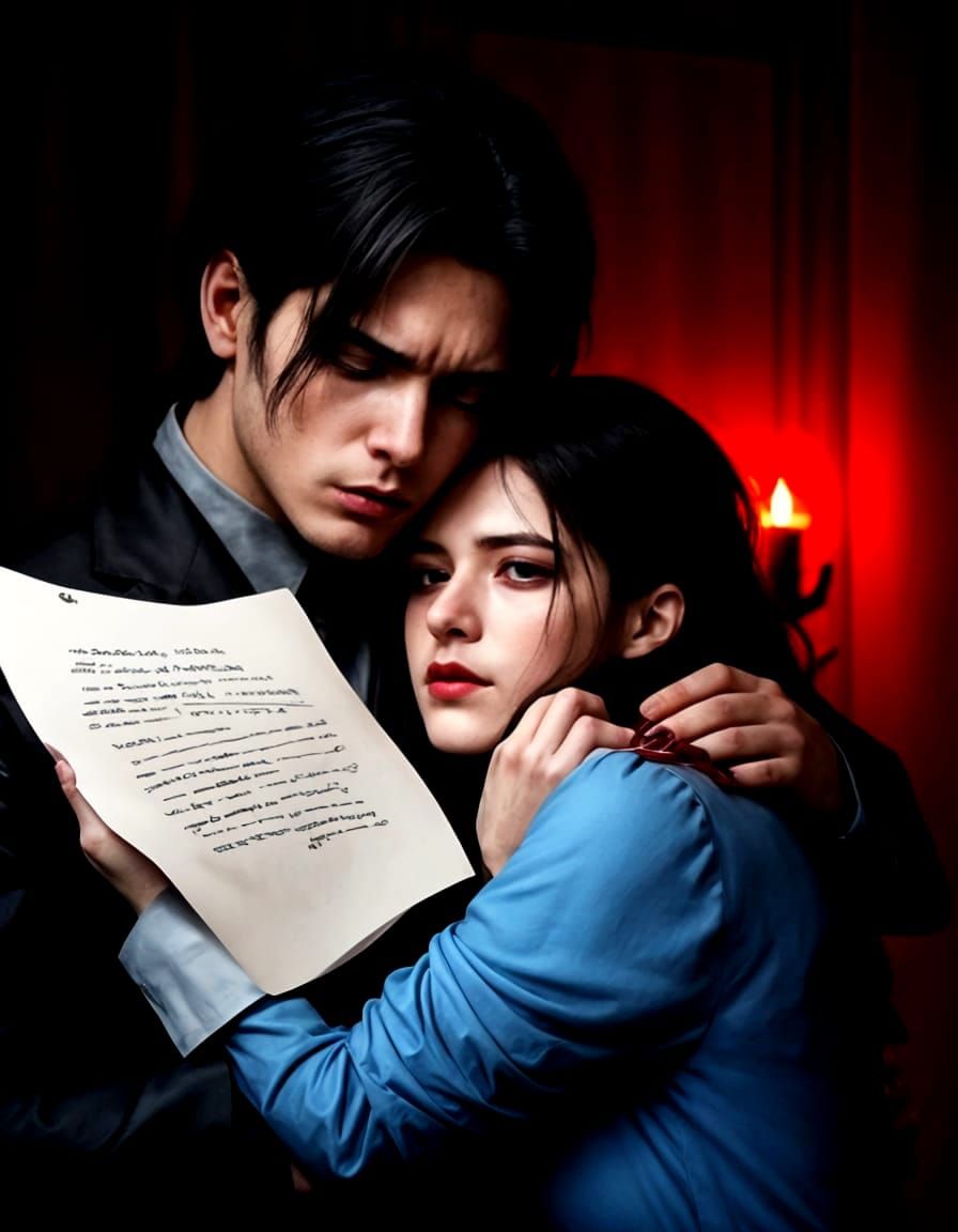 Bloody Valentine's Day Couple Expressing Love