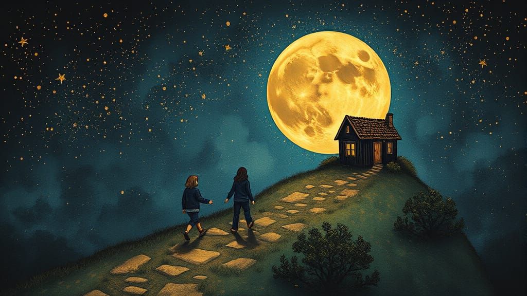 Cosmic Friends Embark on a Peaceful Lunar Journey in Art Bru...