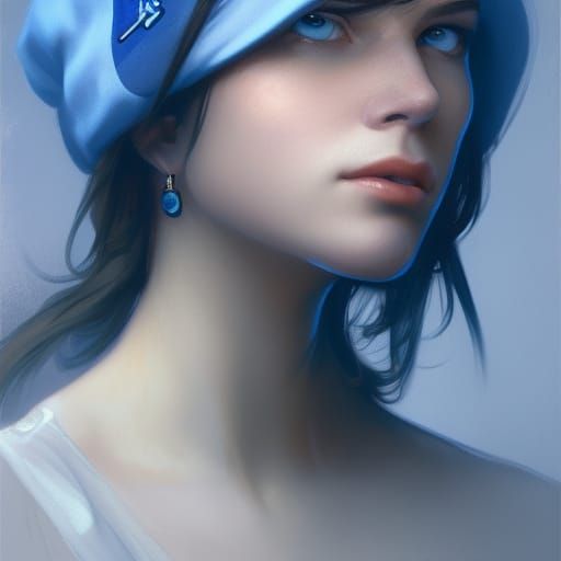 Nurse Portrait in Art Nouveau Style