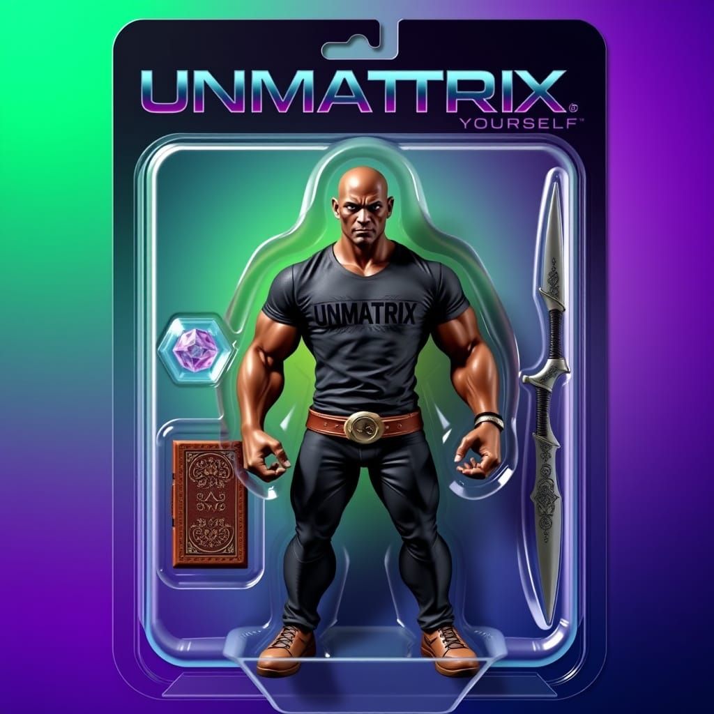 Muscular Warrior Unmatrix Action Figure in Vibrant Packaging