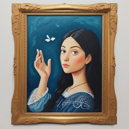 Detailed Gouache Painting of a Heartfelt Plea