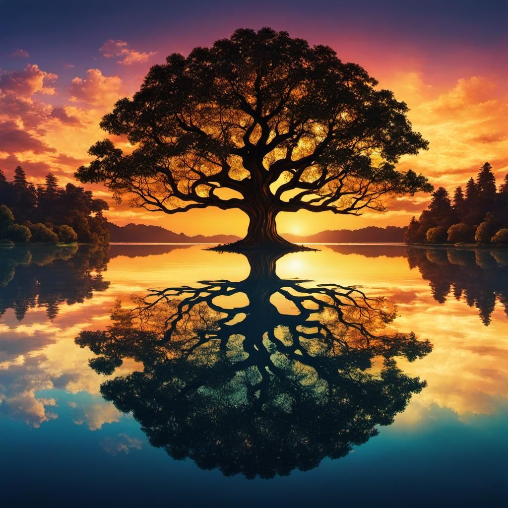 Reflection of the tree
