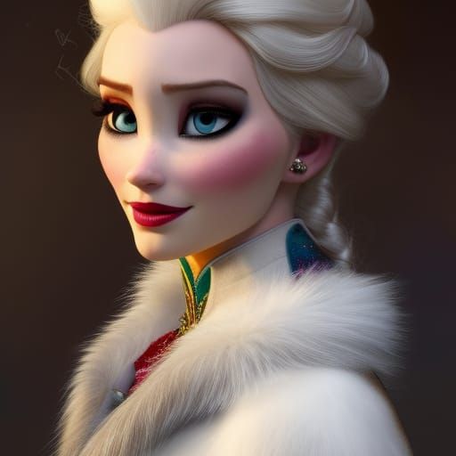 Majestic Queen in Dalmatian Fur Coat