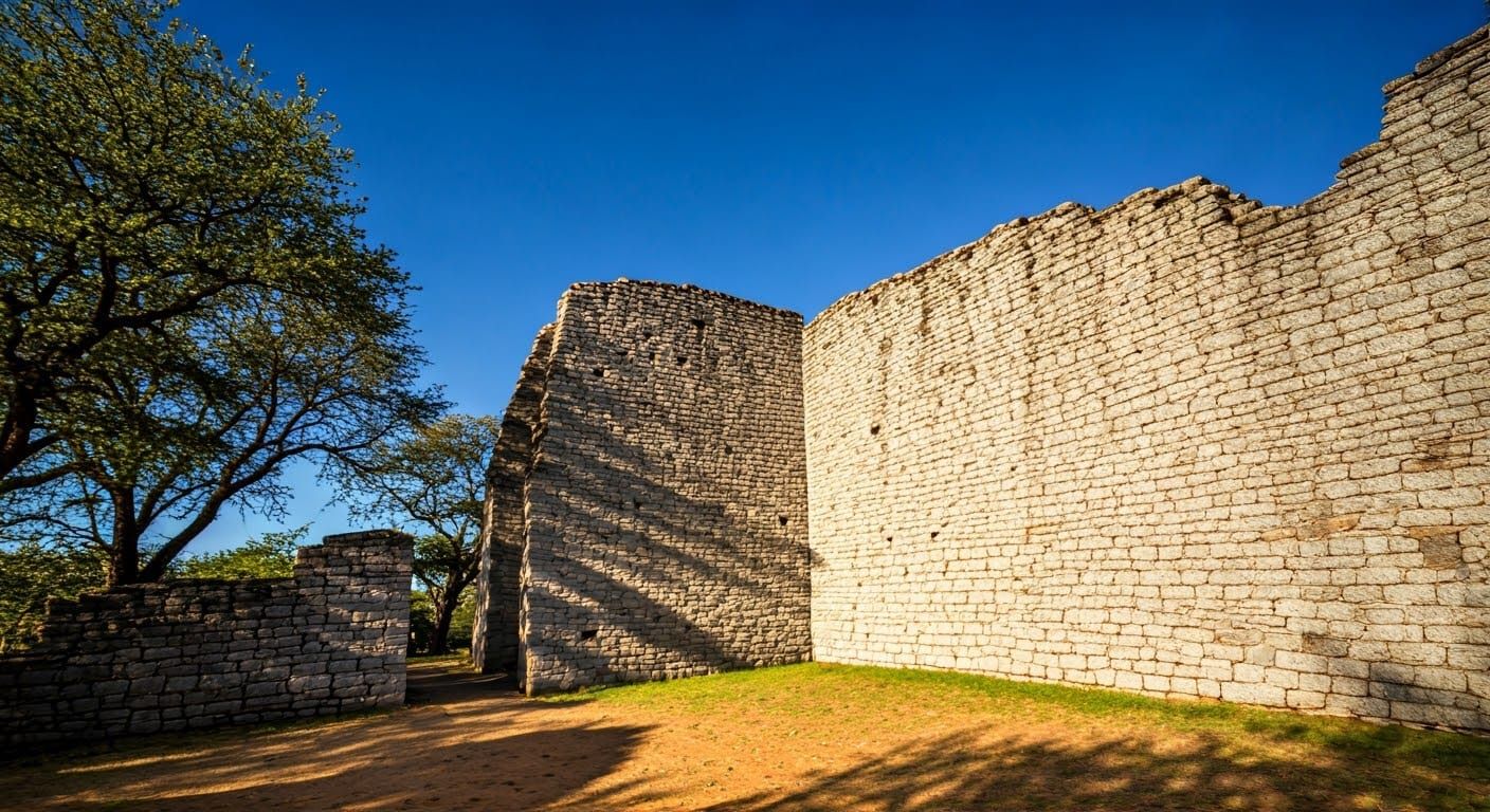 Ancient Great Zimbabwe in 13th Century Golden Hour