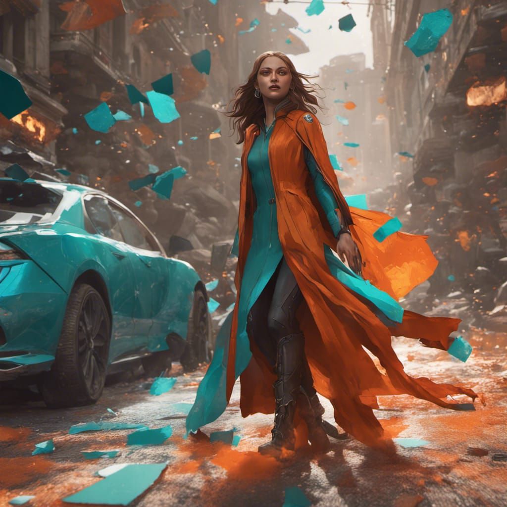 Wanda Maximoff Concept Art in Art Nouveau Style