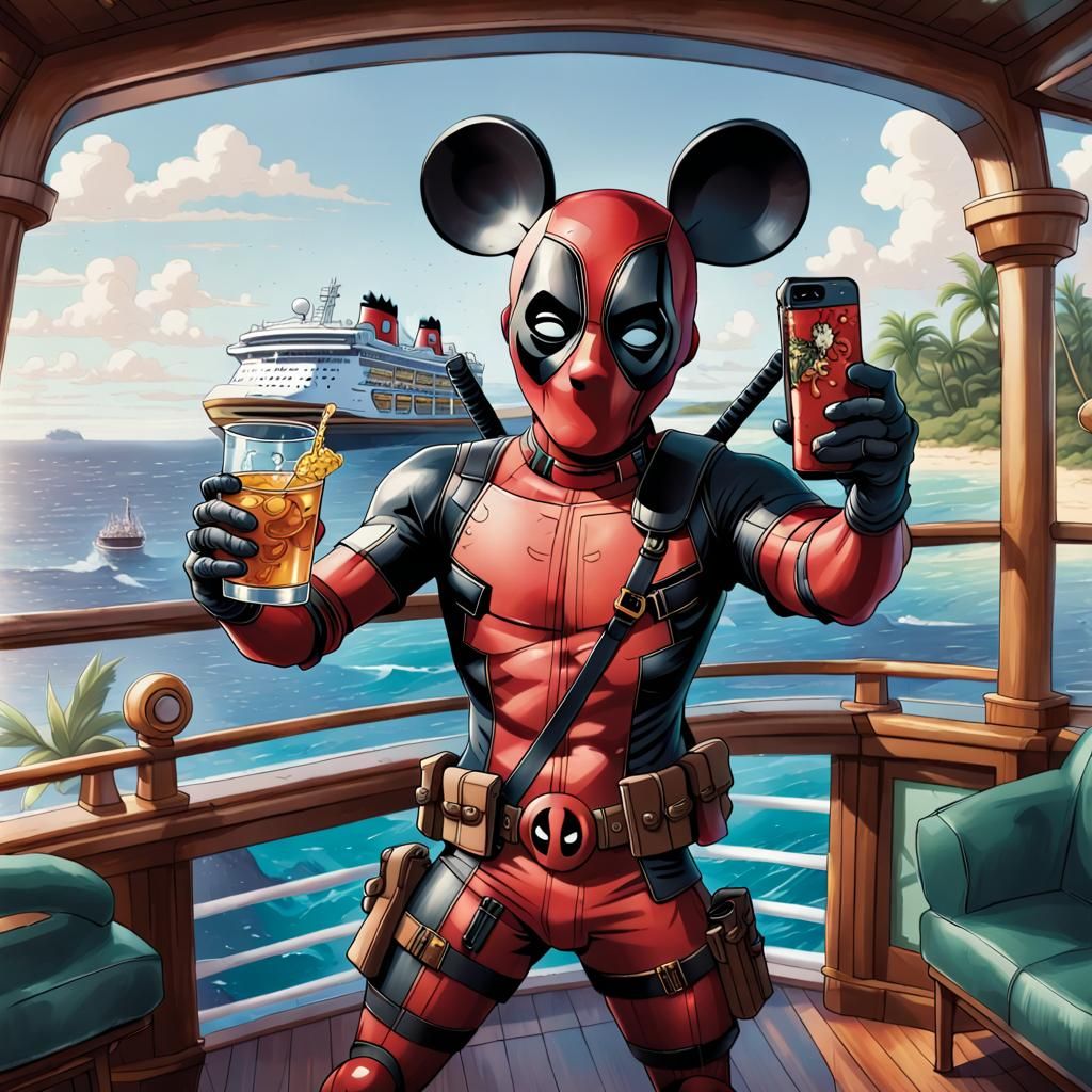 Deadpool on a Disney Cruise: Comicbook Selfie