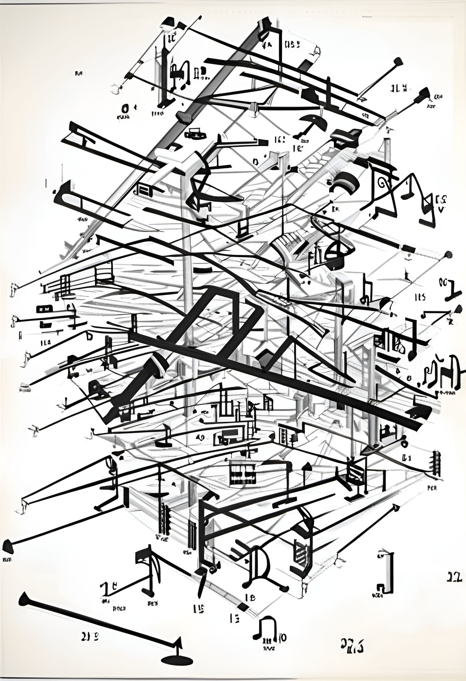 Ornate Graphic Score Inspired by Cave Paintings