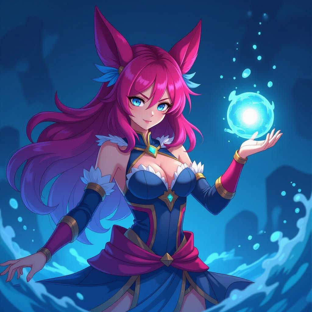 Nami the Tidecaller in Dynamic Manga Style