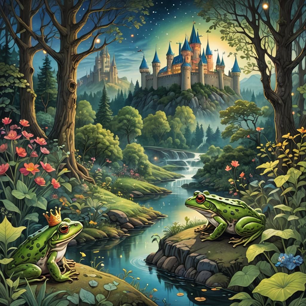 Fairy tale by the Brothers Grimm "The Frog Prince"
