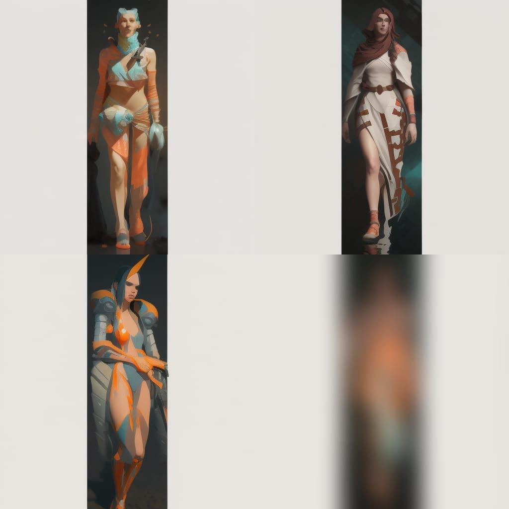 Hyperdetailed Model in Dynamic Lighting as Splash Art