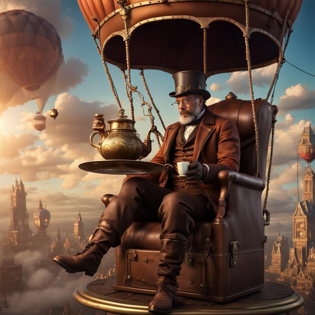 Steampunk Tea Time in the Sky