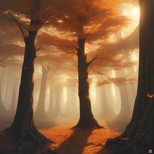 Whispers of Autumn's Twilight in Serene Anime-Inspired 3D Ar...