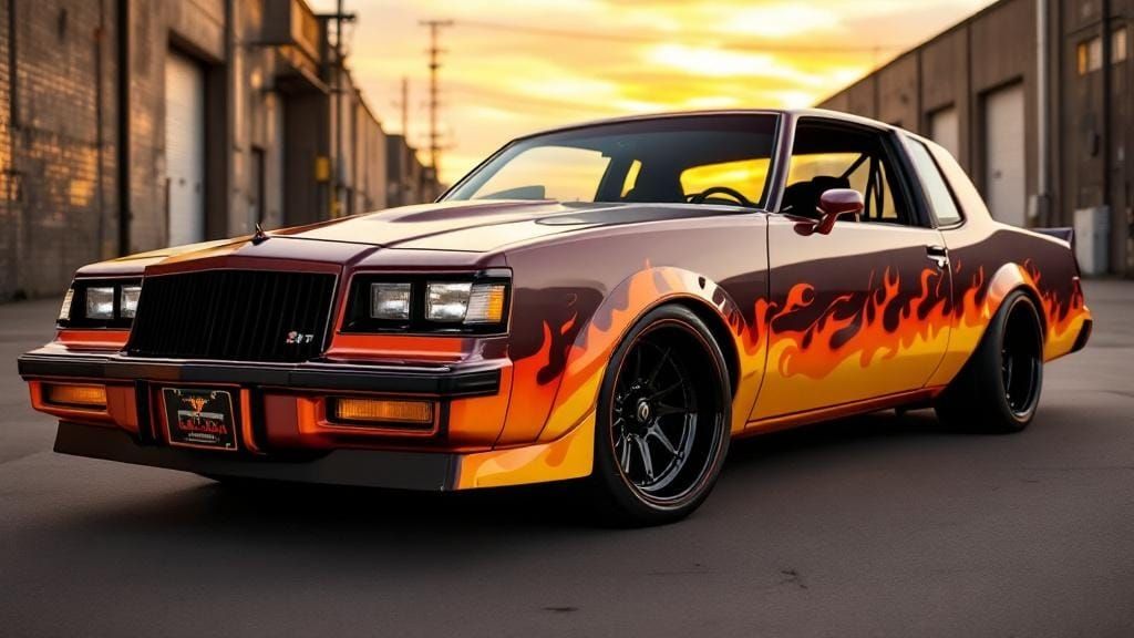 Custom 1982 Buick Skylark Restomod with Fire Theme