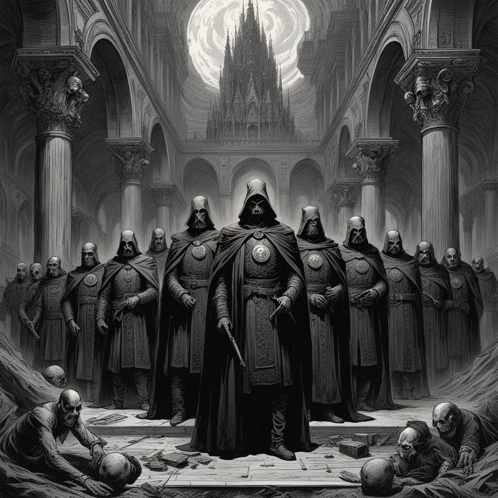 Sinister Secret Agents Control the World: Gothic Horror Art