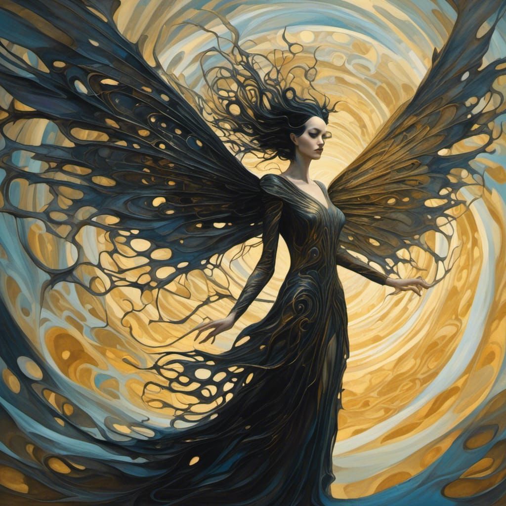 <lora:Dusklings2:1.0> Fairy Elastic flora stretching and twi...